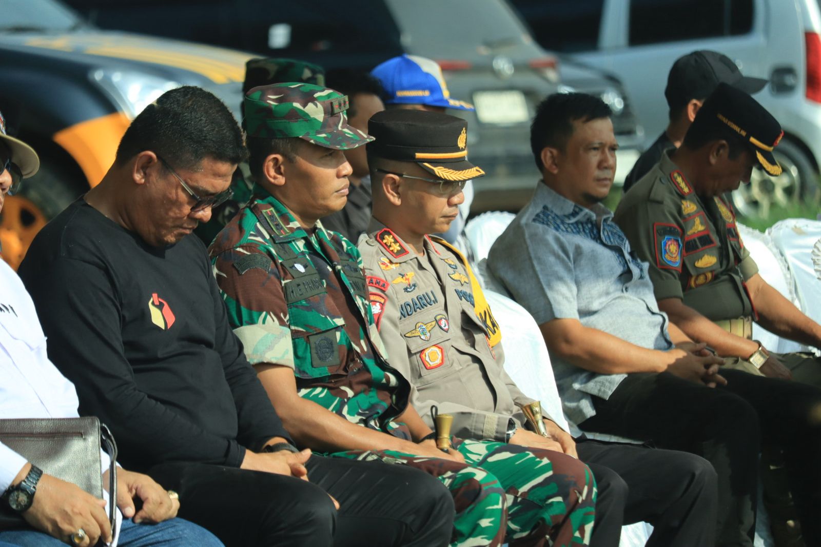 Kapolres Tulang Bawang Barat Hadiri Apel Siaga Pengawasan Masa Tenang Pemilu 2024.